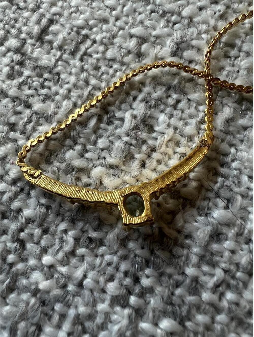 Smile Bar Rhinestone Necklace - Picture 5 of 7